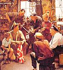 Norman Rockwell Homecoming Marine painting